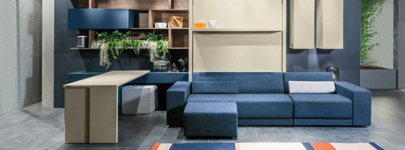 Clei Oslo Murphy bed fronted with sofa