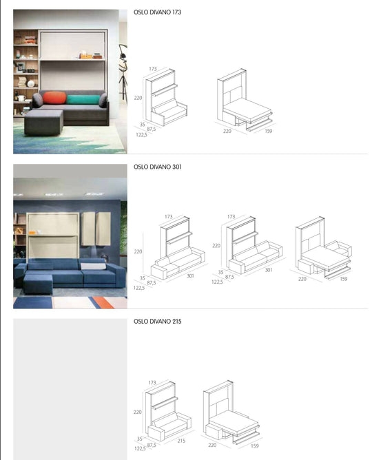 Oslo 173 and 197 sofa - Clei London UK