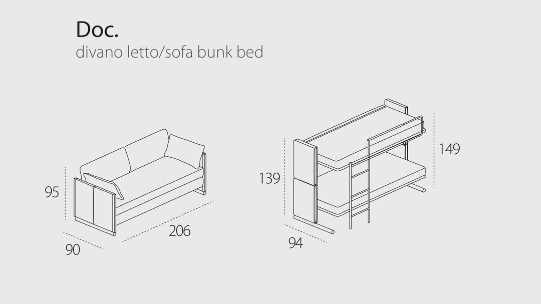 DOC sofa bunk bed - Clei London UK