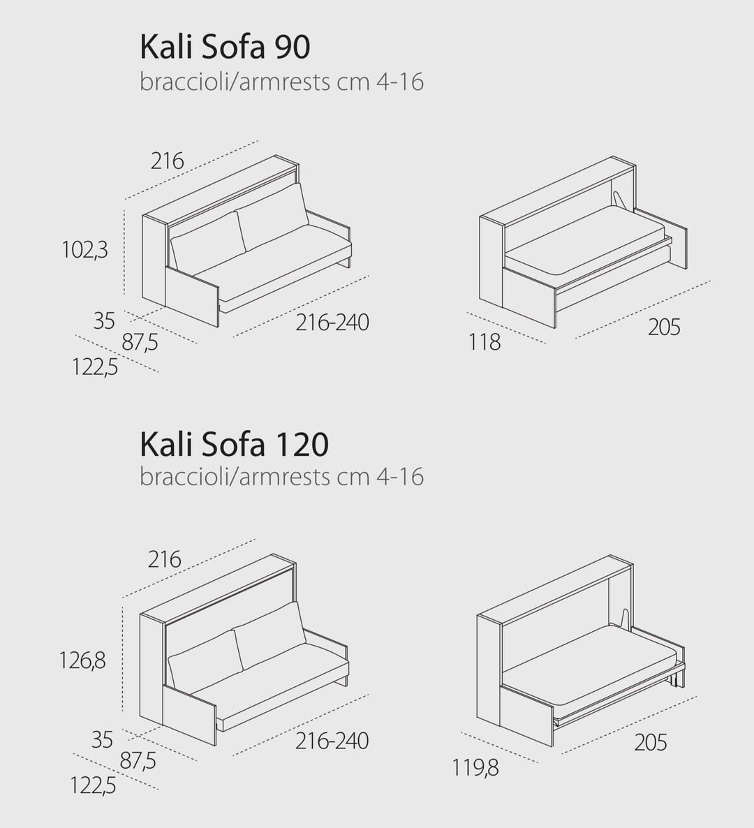 Kali 90/120 Sofa - Clei London UK